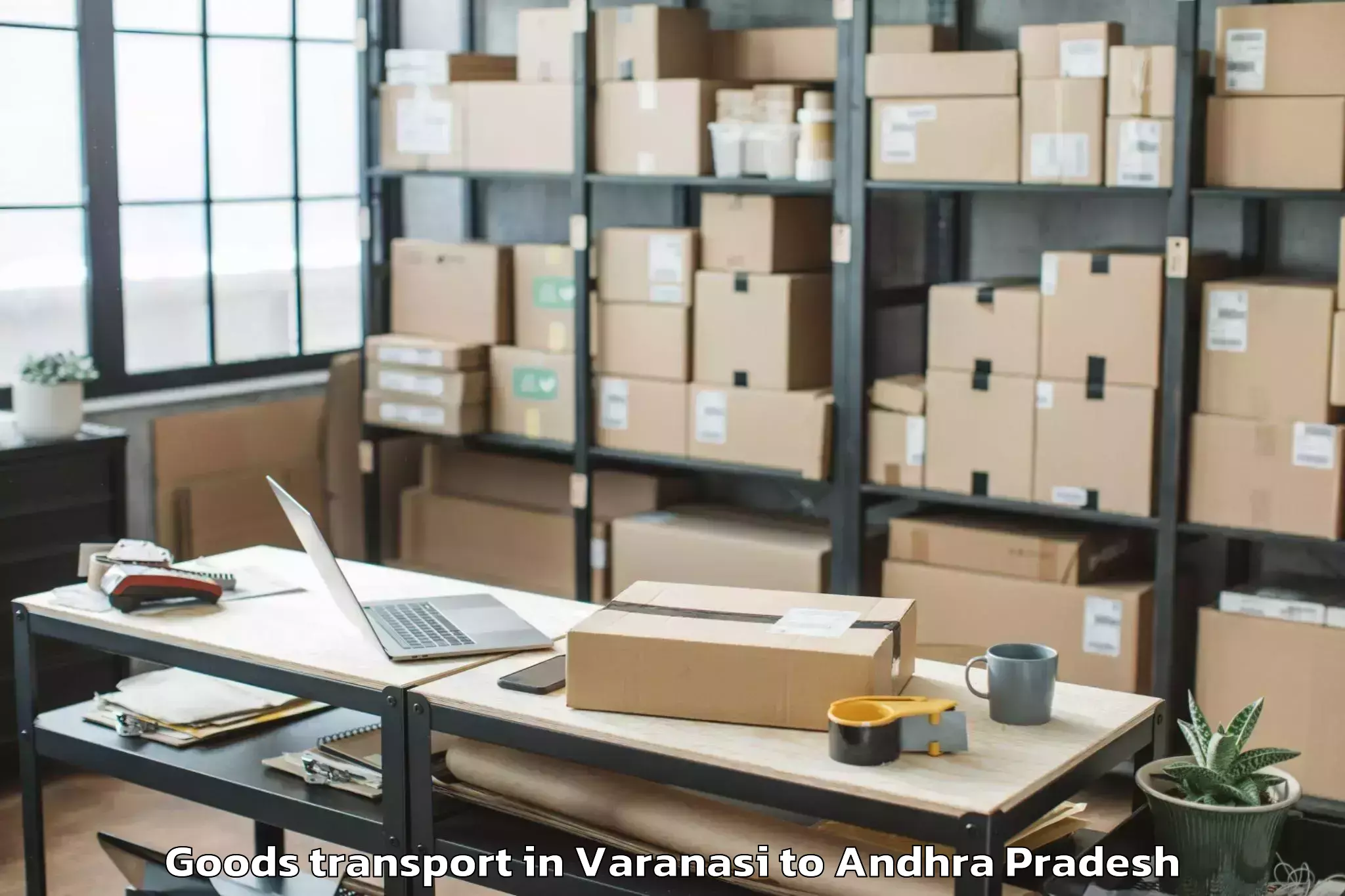 Professional Varanasi to Duggirala Goods Transport